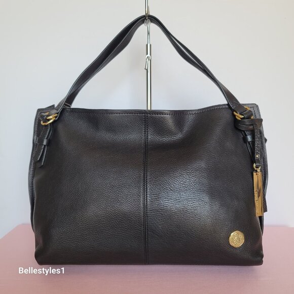 VINCE CAMUTO Aniko Satchel With Dual Handles- Black. PRE-OWNED. LIGHTLY USED.⭐ - Picture 5 of 16